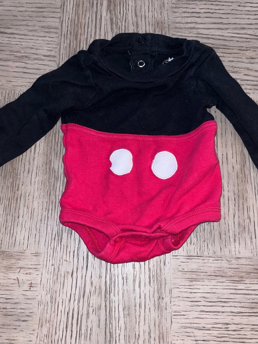 Disney Baby Mickey Mouse Costume Long Sleeve Bodysuit Romper 0-3M